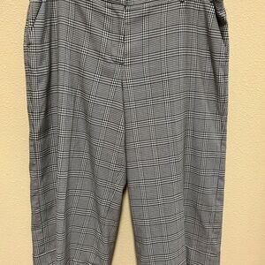 Lane Bryant Black and White Houndstooth Trousers